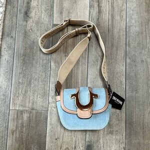 True Religion Crossbody Handbag, Light Denim, NWT